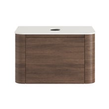 Boyd 750mm Walnut Wall Hung Vanity with Basin & Shaving Cabinet Package